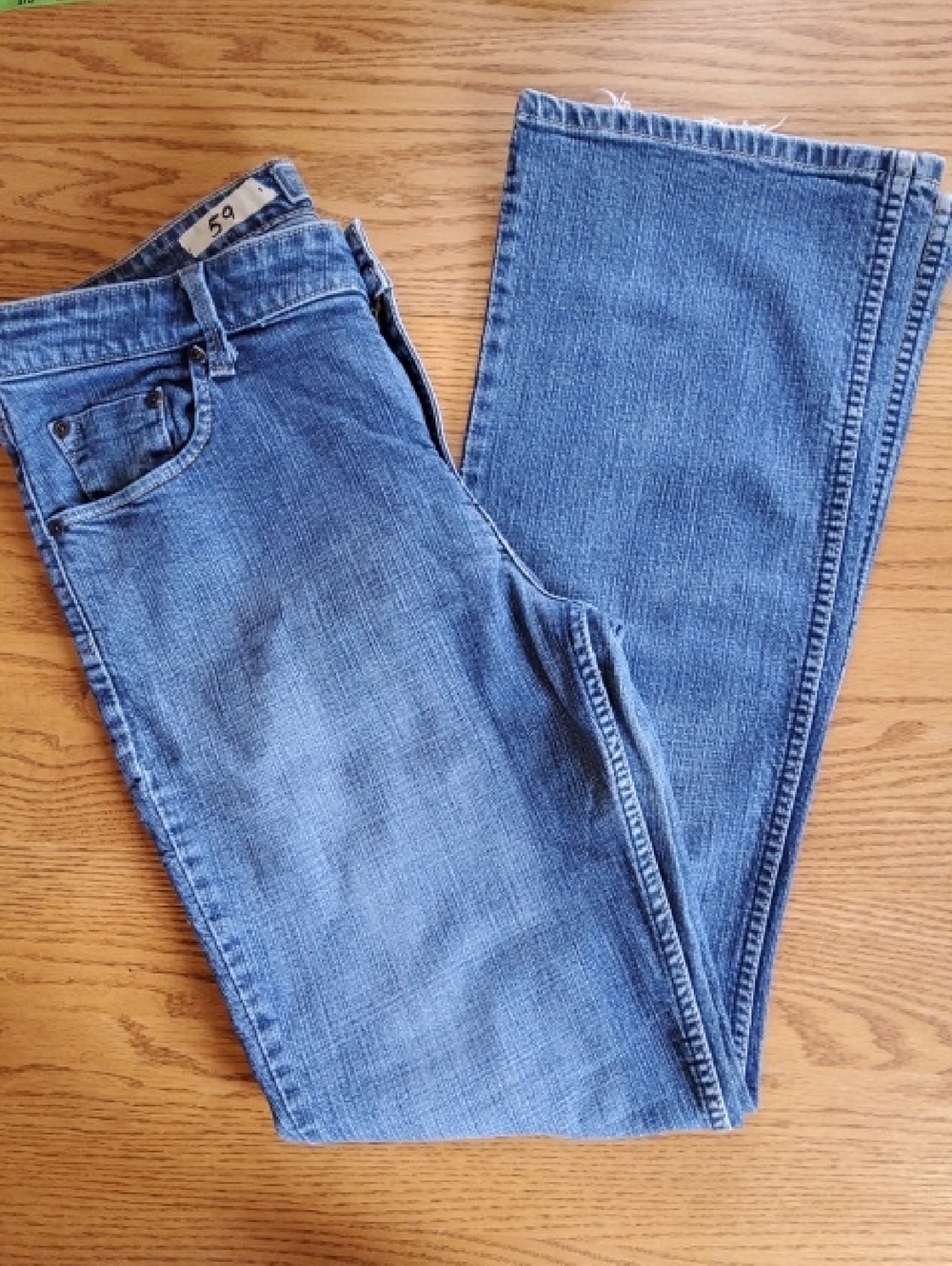 59 Signature by Levi Strauss Medium Blue Low-rise Boot-cut Women's Jeans SZ 14 L